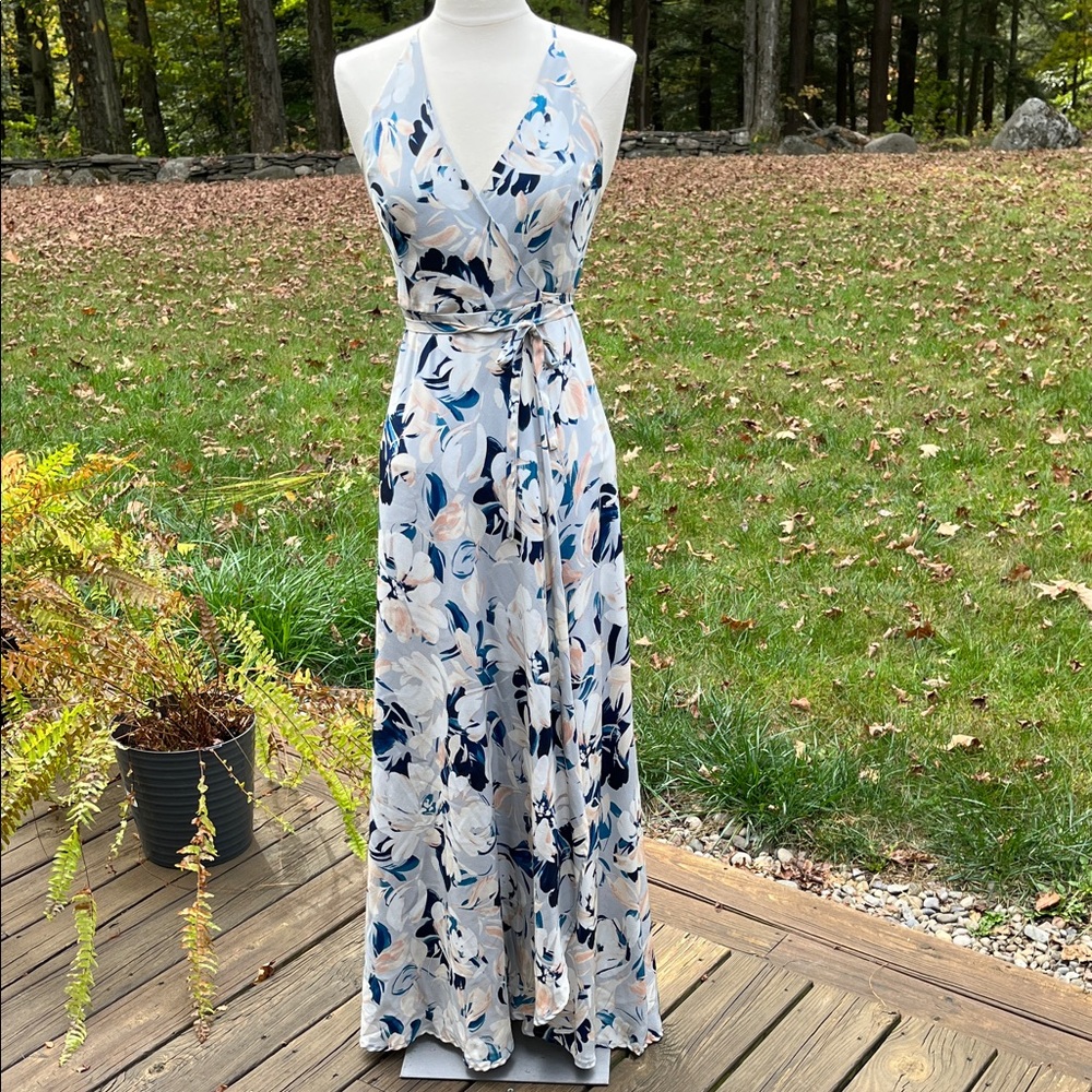Silk Floral Halter Maxi Dress by Yumi Kim